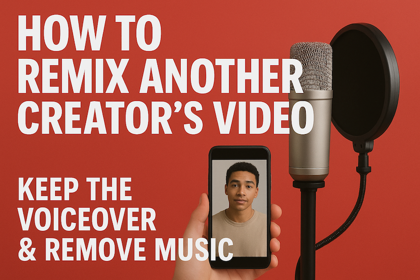How to Remix Another Creator’s Video (Keep the VO, Remove the Music)