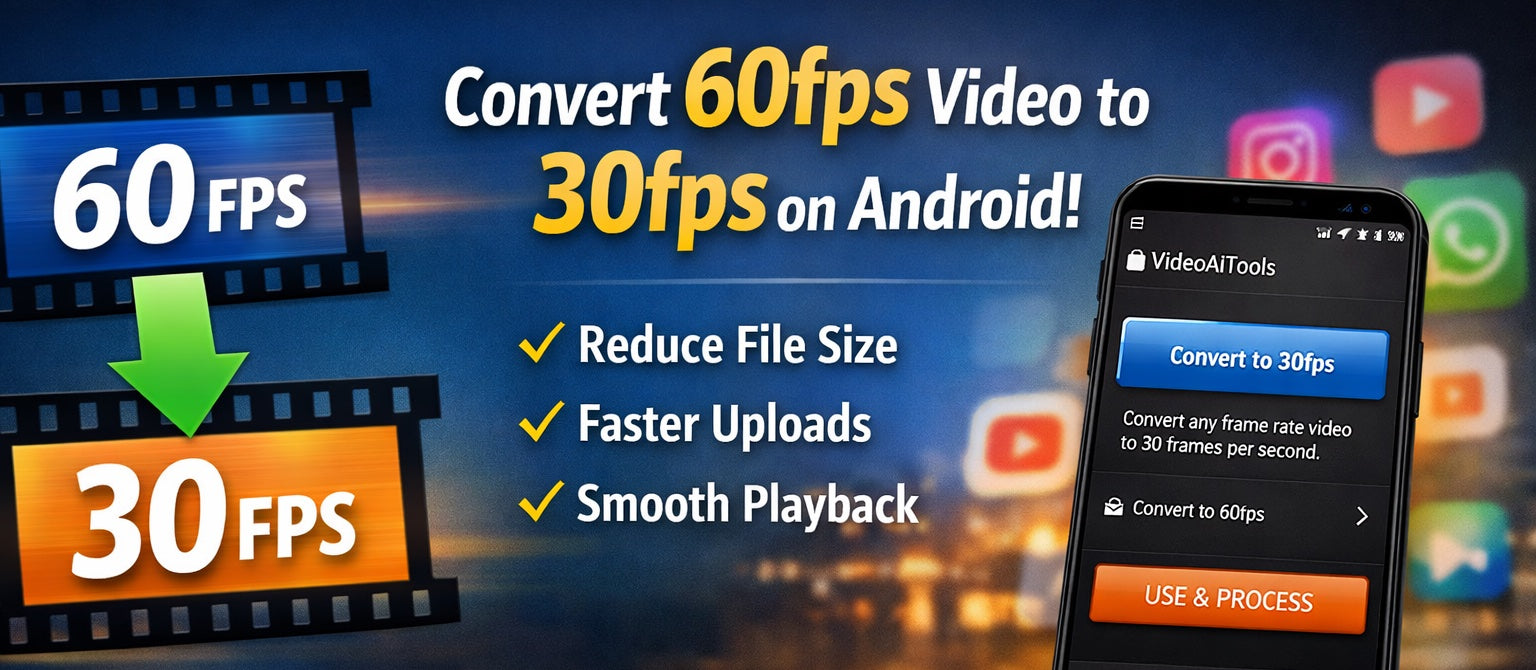 Convert 60fps video to 30fps on Android